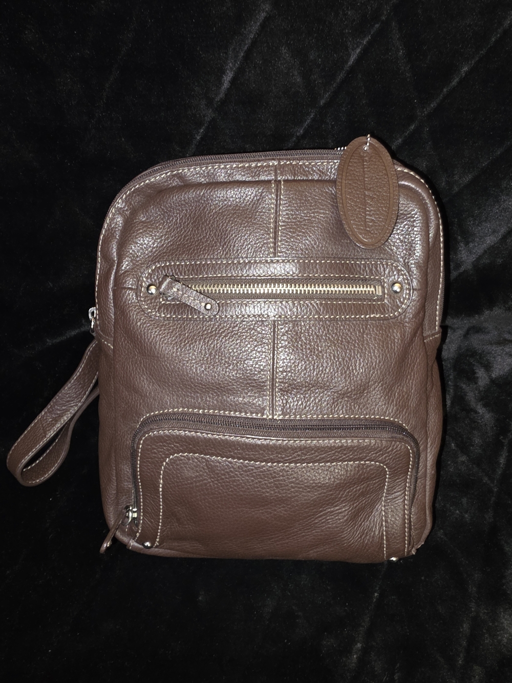 Pelle Studio Brown Leather Backpack Wristlet